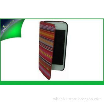 Flip Wallet Apple Iphone Leather Cases With Coth , Iphone 5